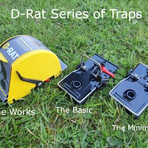 D-Rat series of traps for rodent control - The Works, the Basic, the Minimalist.
