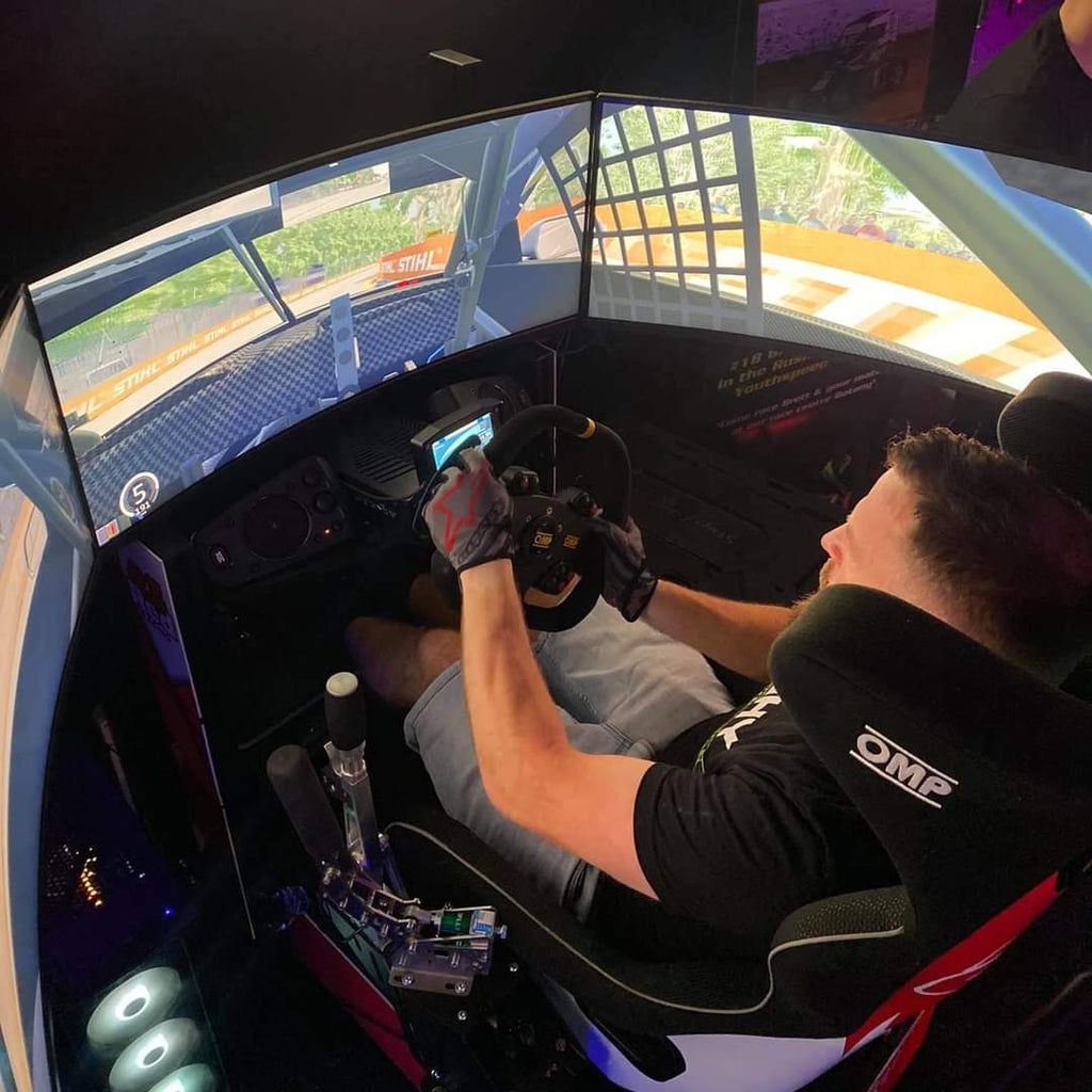 Chris on his racing setup